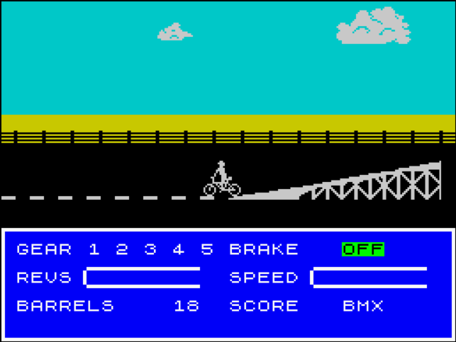 Eddie Kidd Jump Challenge - ZX Spectrum game screenshot (1985) by Martech